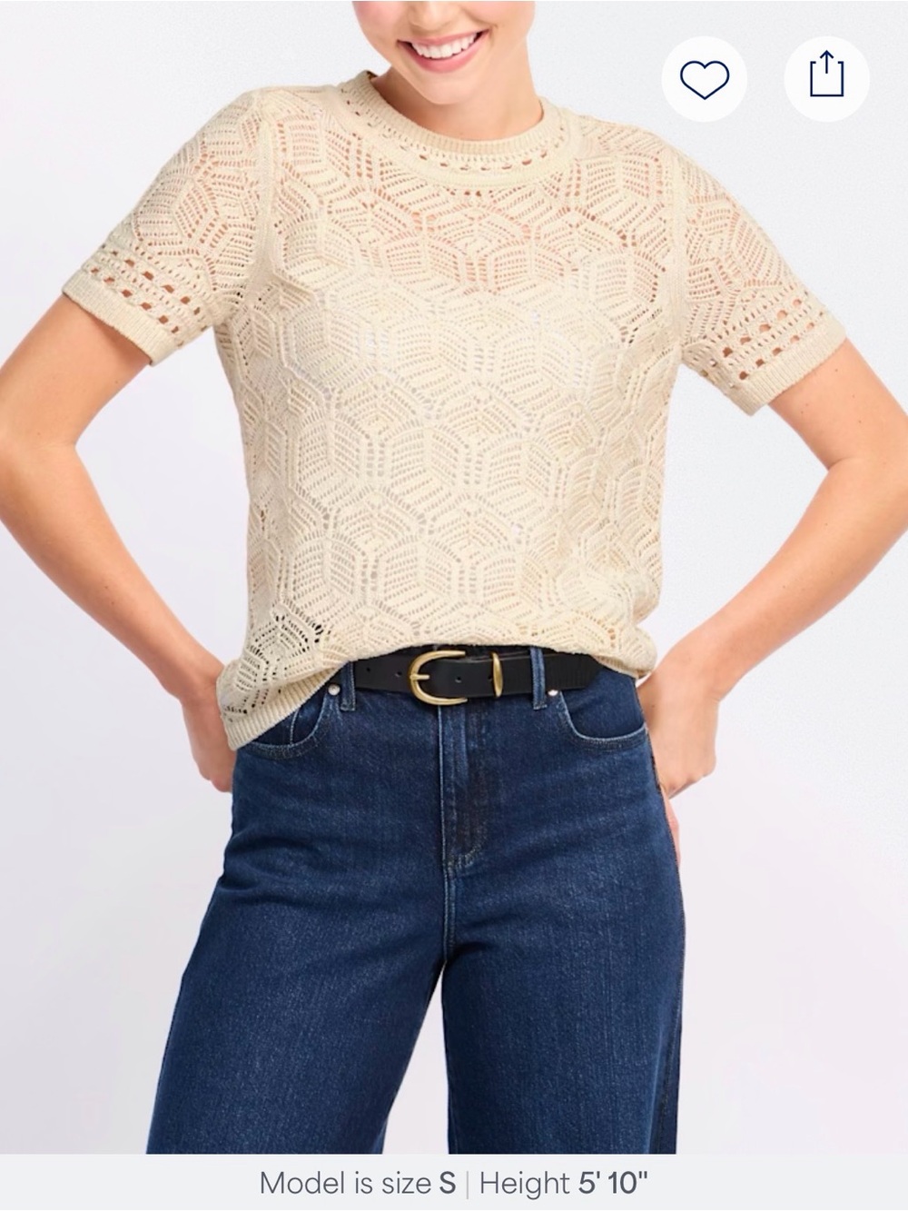 Design History - Harper Crochet Short Sleeve Sweater